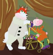 clown disability opossumvalley pokemon wheelchair // 3600x3736 // 272.7KB