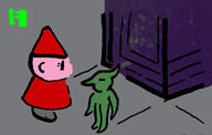 asemic creature gnome goblin // 2420x1532 // 277.0KB