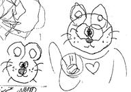 black_and_white cat moleville monochrome mouse murray quinn // 1500x1050 // 225.8KB